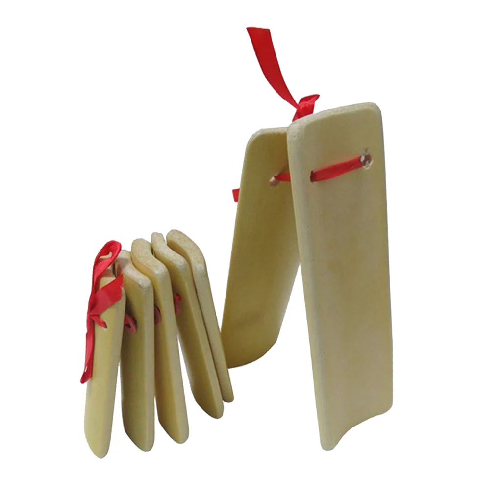 Tooyful Изысканный 2 шт бамбуковые руки Clappers палец Кастанет кликер большой +