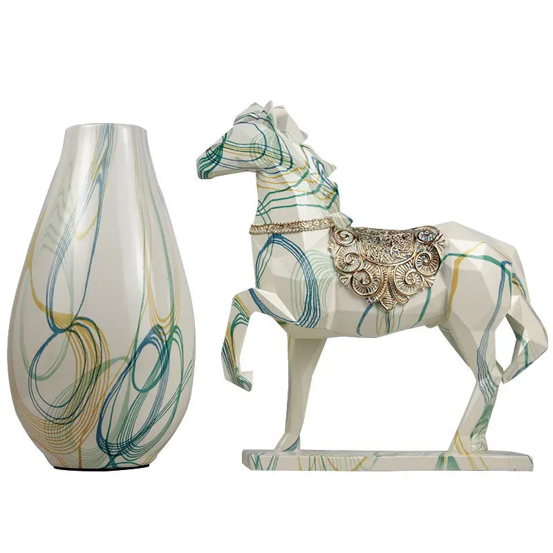 

Horse. Room Wine Ornament Hallway Arts Crafts Originality Resin vintage home decor Decoration accessories decoracion hogar
