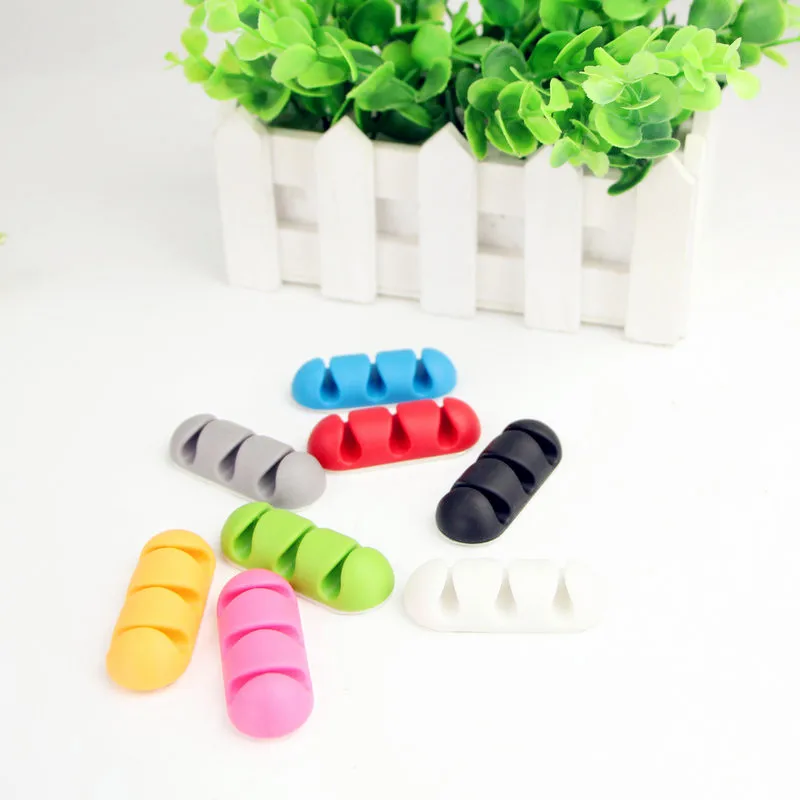 1 шт. автомобильная проводка Держатель Силиконовый клейкий кабель намотки для USB