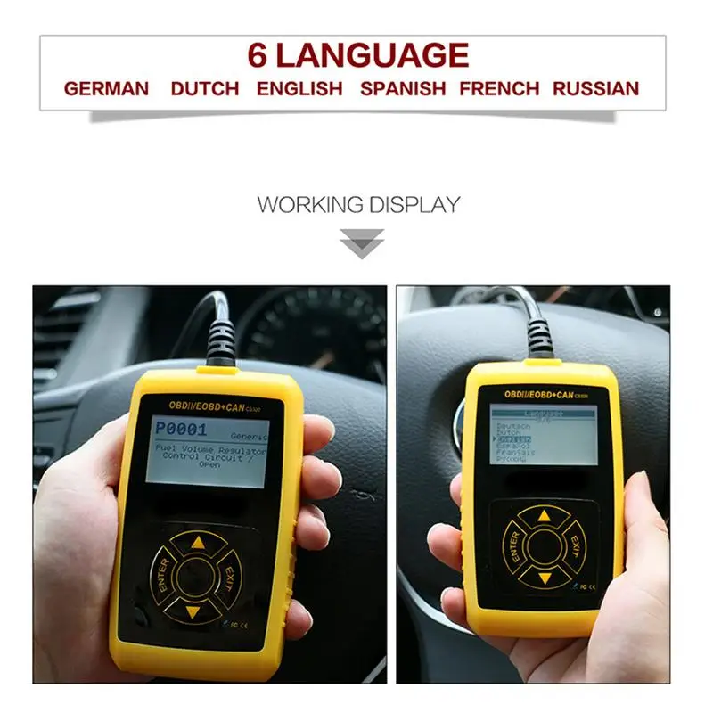 Автоматический диагностический сканер AUTOOL CS320 OBD/EOBD двигателя код ошибки чтения