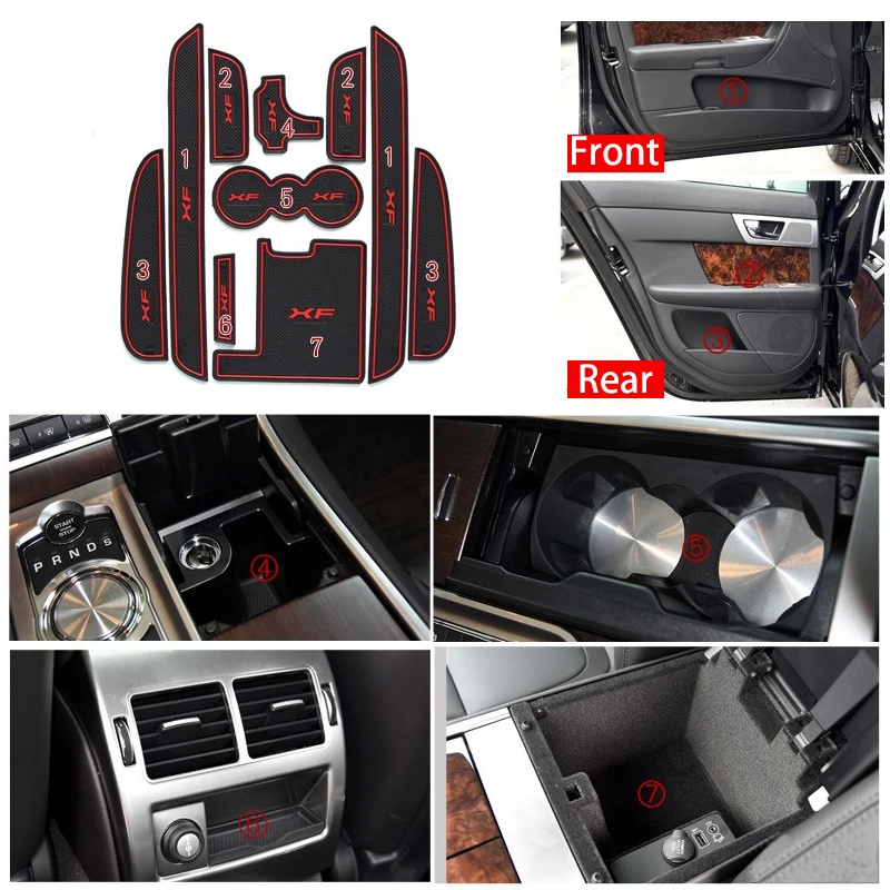 10 шт. Нескользящие Коврики для подстаканника Jaguar XF 2011 2013 2014 2015|Лепнина интерьера| |