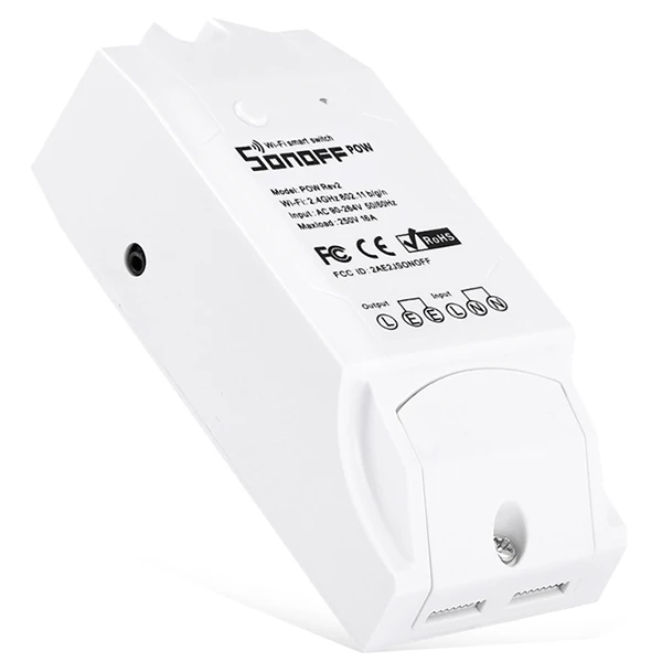 Умный выключатель света SONOFF POW Rev2 16A WiFi контроль заряда батареи приложение