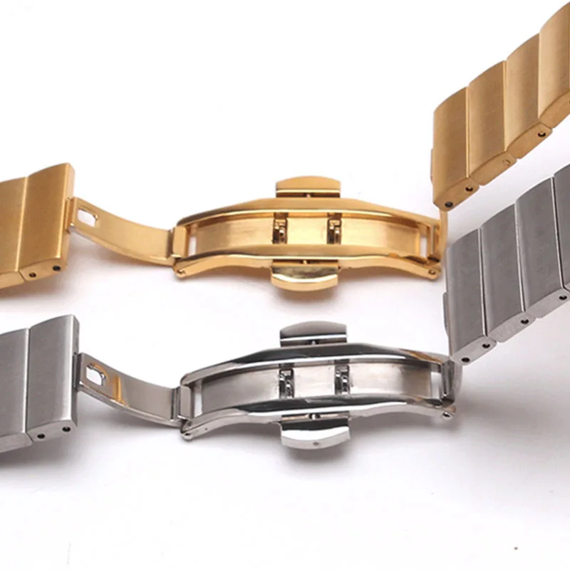 

Watch accessories steel strap 16mm18mm20mm22mm stainless steel strap sports waterproof metal belt female men watch band