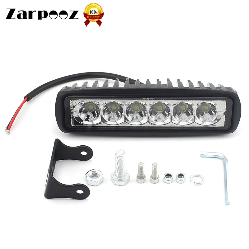 Zarpooz однорядные 1500LM 18 Вт светодиодный свет работы светодиодная подсветка для
