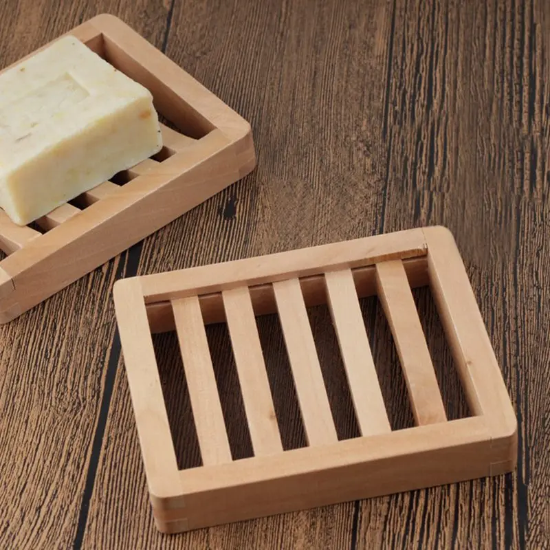 WSFS Hot Wood Color Soap Box Wooden Holder | Обустройство дома