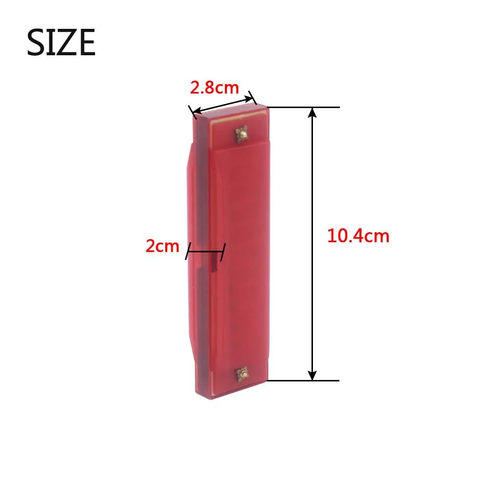 Пластиковые 10 отверстий Губная гармошка диатоническая Блюз универсальные