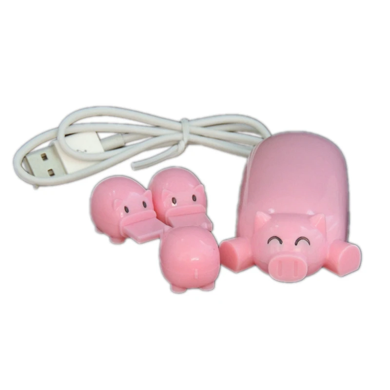 USB хаб Свинья 3 в 1 высокоскоростной адаптер 2 0 с портами usb кабель для зарядки и