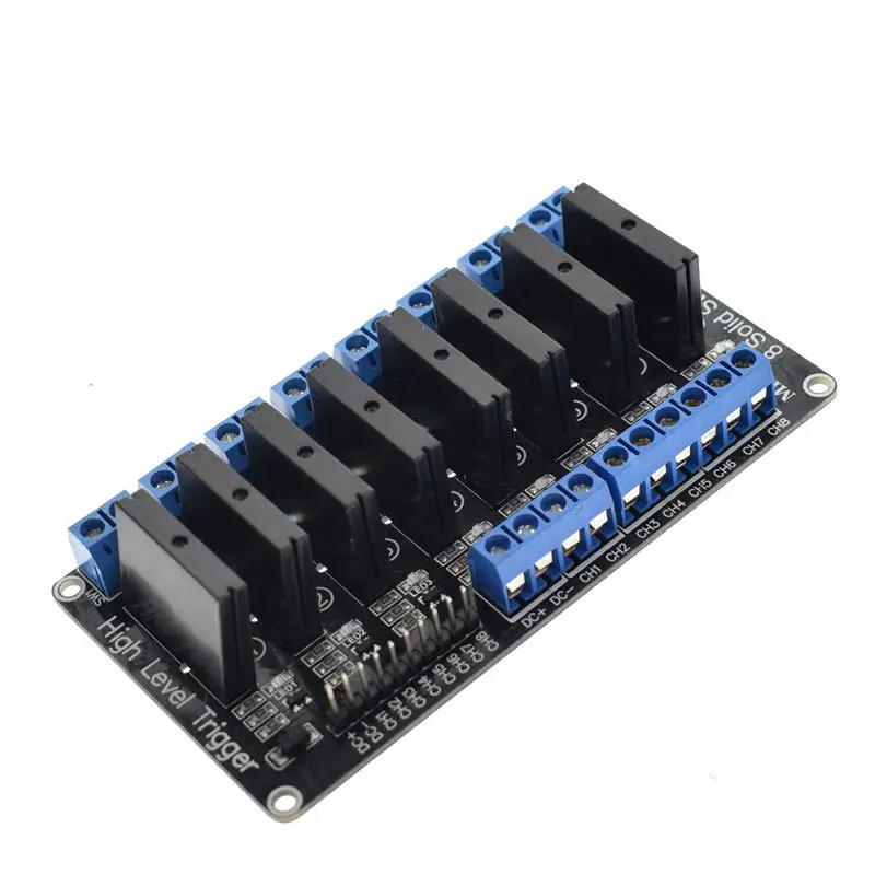 Твердотельный релейный модуль 1/2/4/8 канала твердотельный PCB SSR AVR DSP 5 В DC 240 в AC 2A для