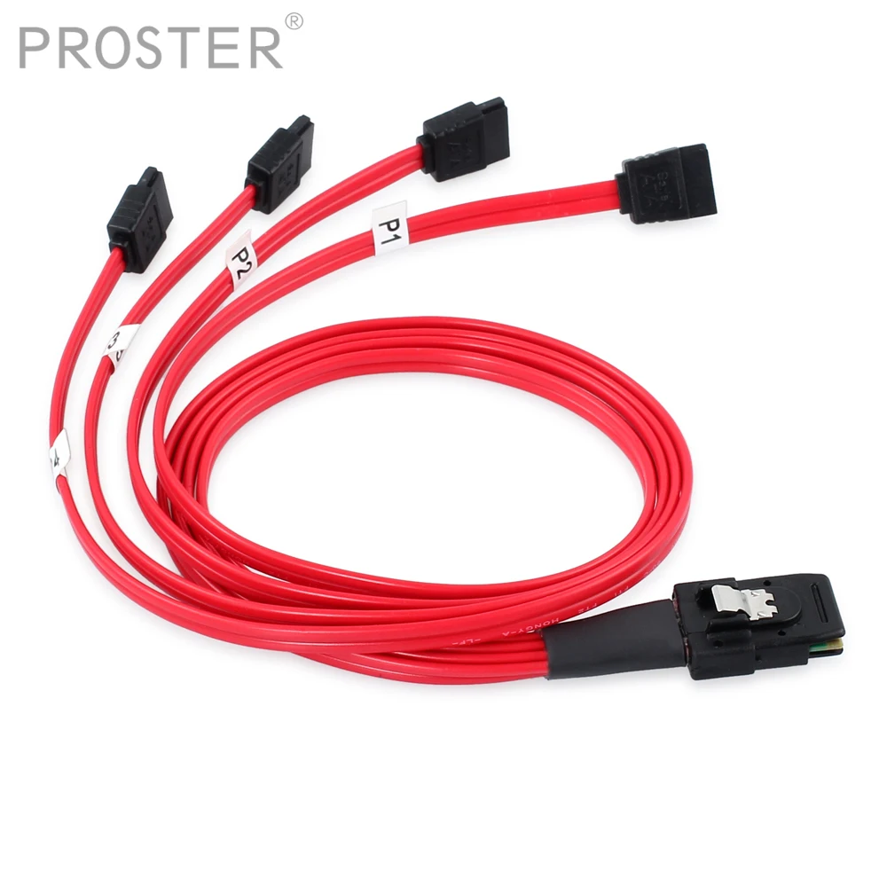 Proster Mini SAS to 4 SATA Cable Adapter SFF 8087 многополосный внутренний сплиттер Adapter|Компьютерные