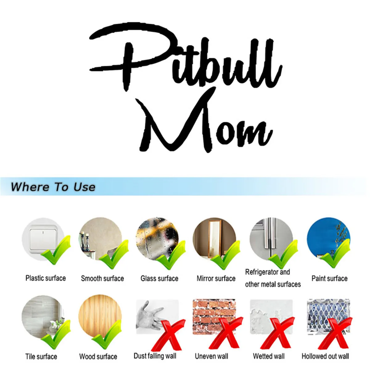 Гитарная надпись PitBull Mom автомобильная настенная дверь грузовик ноутбук окно