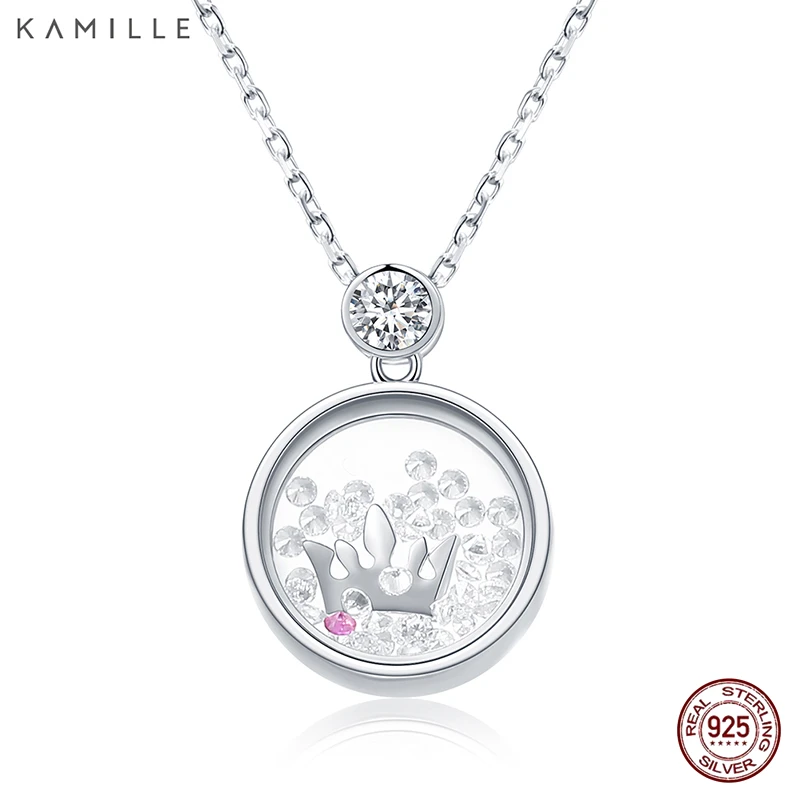 Kamille ожерелье из стерлингового серебра 925 пробы Очаровательная корона