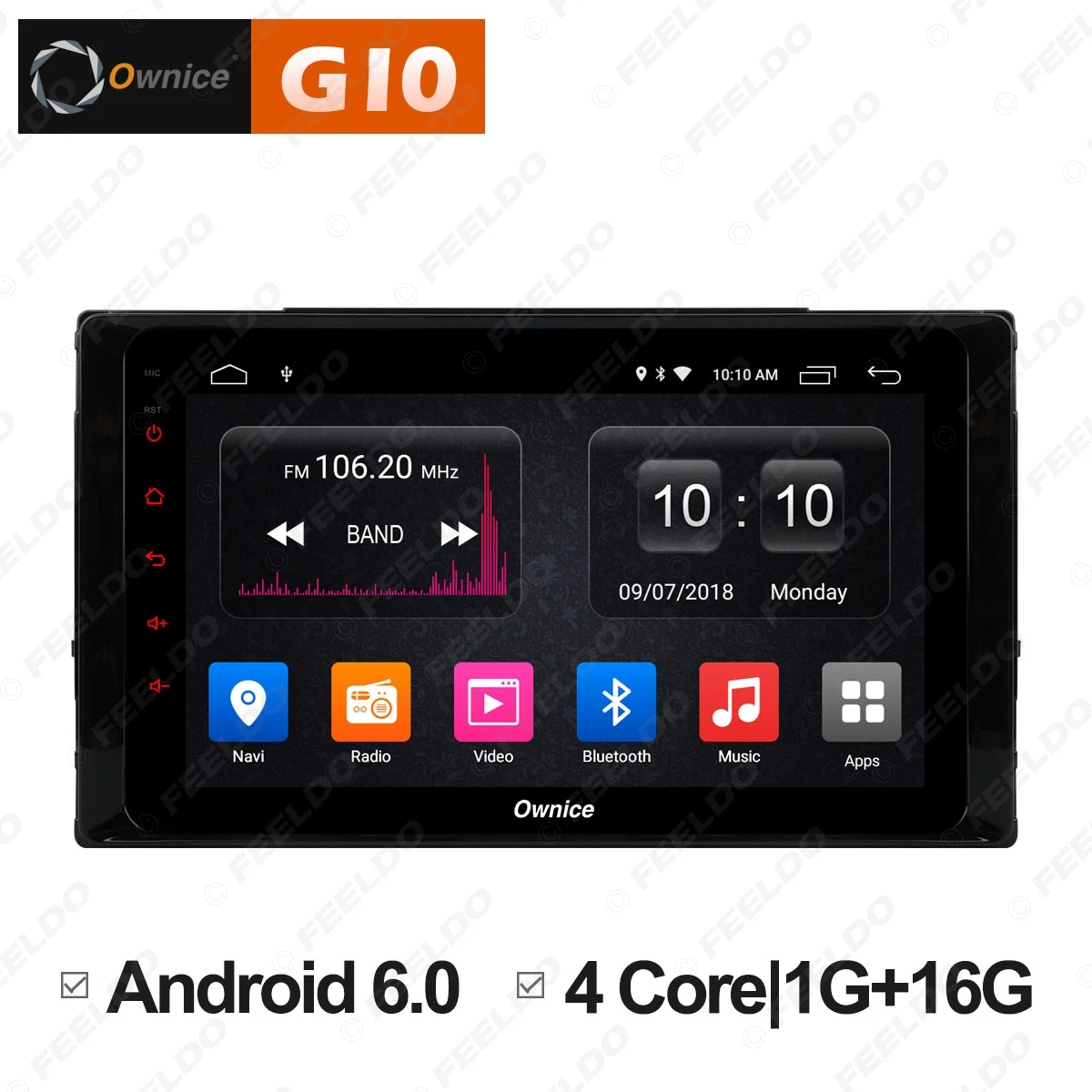 FEELDO 8 &quot2.5D Nano IPS экран Android 6 0 Octa Core/DDR3 2G/32G/4G LTE автомобильный медиаплеер с GPS/FM для