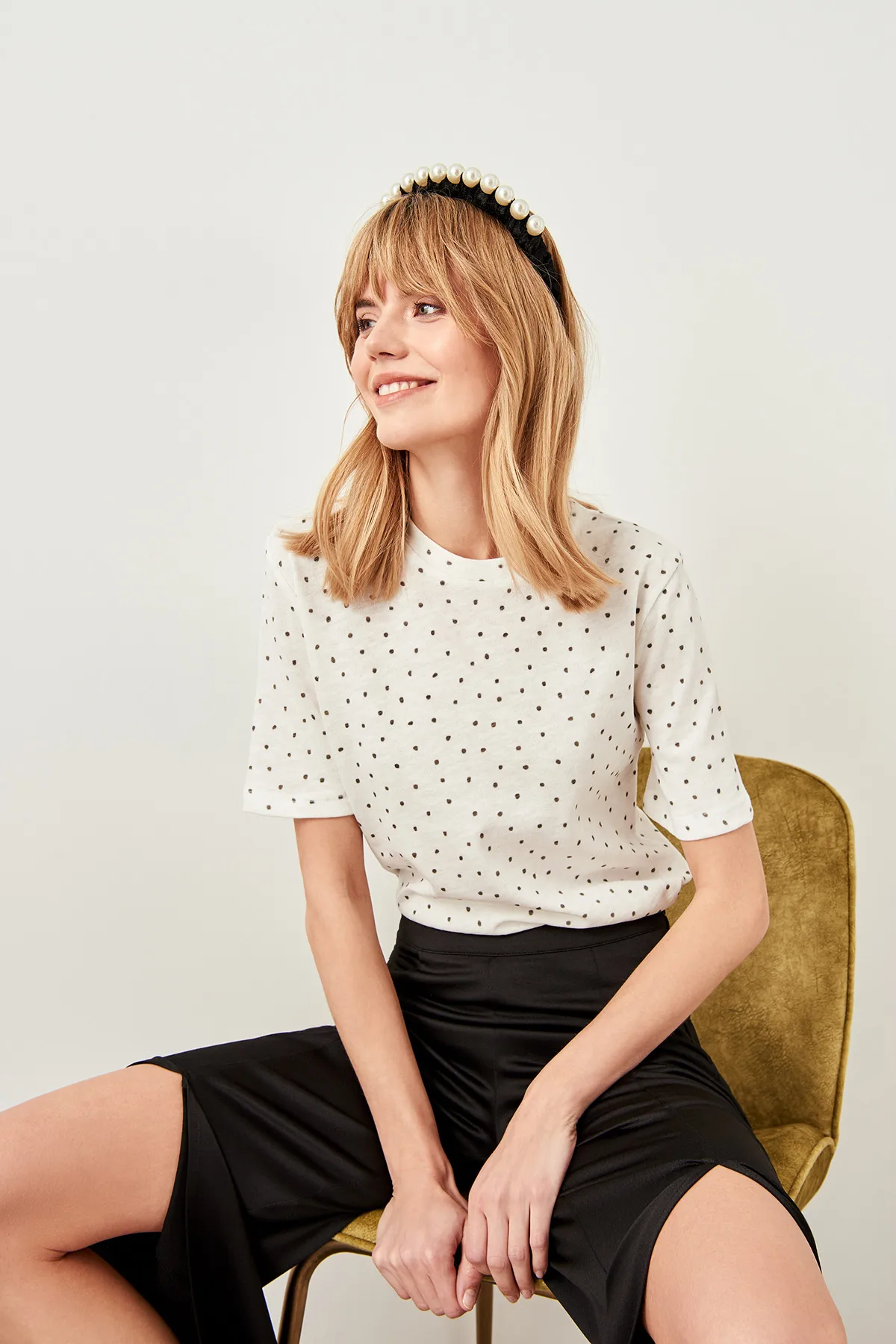 Trendyol белые трикотажные футболки TWOSS19VG0129|Футболки| |