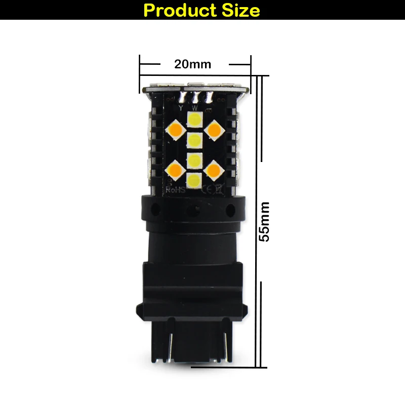 IJDM No Hyper Flash Car 3157 светодиодный Canbu P27/5 Вт P27/7 T25 светильник для Ford F-150 F-250 F-350 сигнала