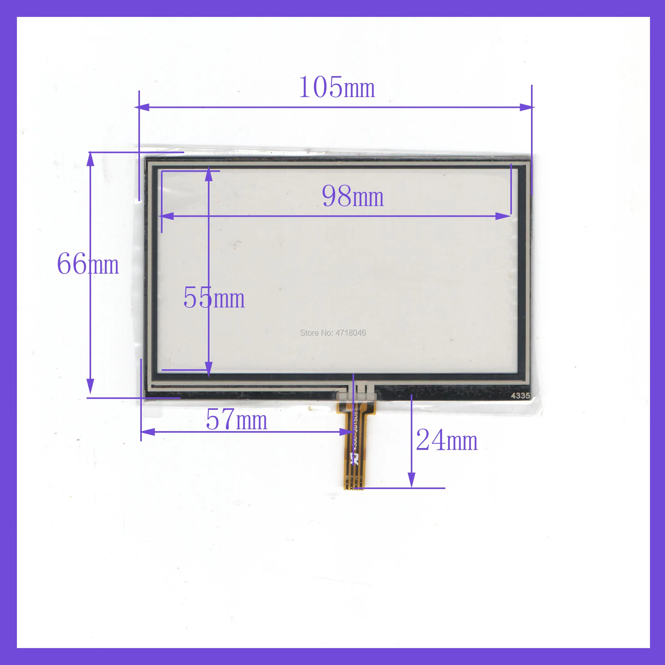 wholesale 20PCS/Lot  105*65mm 4.3inch 4lines resistance screen  this is compatible 105mm*65mm