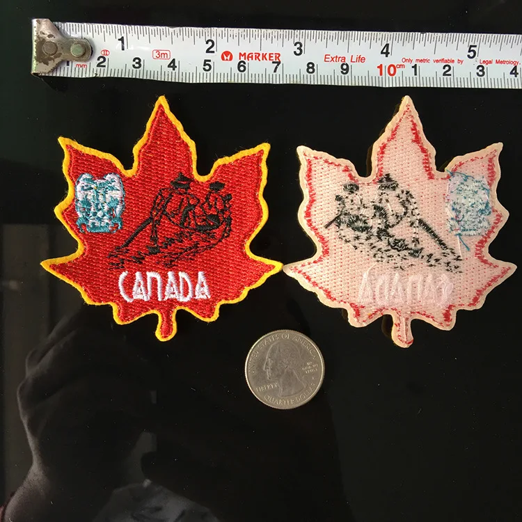 Недорогие патчи PGY в виде канадского кленового флага 1 шт. для утюга на пальто