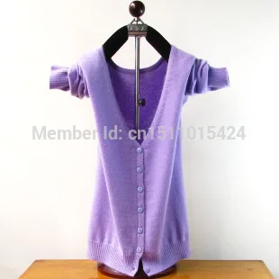 2019 New Spring And Autumn Women's Cashmere Wool Blend Cardigan V-Neck Knitted Soft Coat Solid Color Shirt Short Loose Sweater |