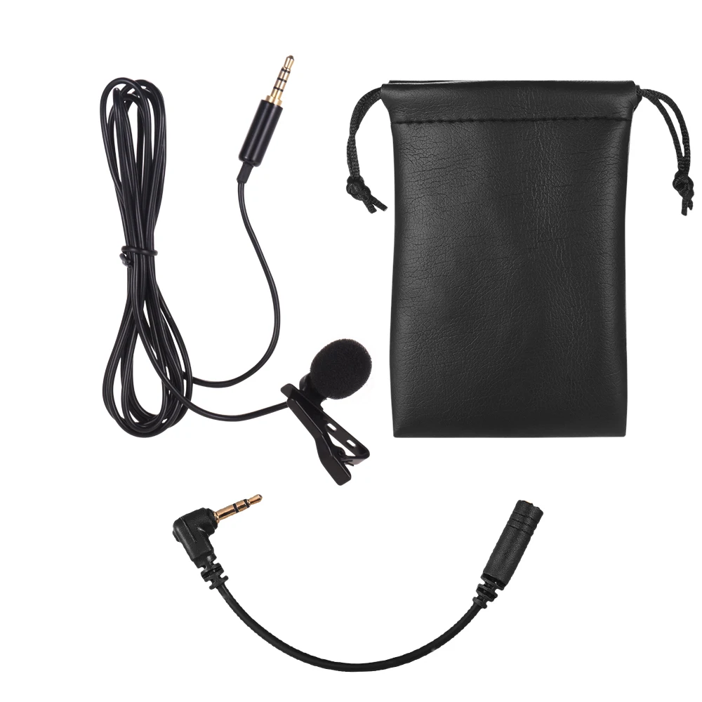 Lavalier Lapel Omnidirectional Clip-on Microphone Mic for iPhone X 8P Smartphone Tablet Laptop Cameras 3.5mm Audio Plug Devices |
