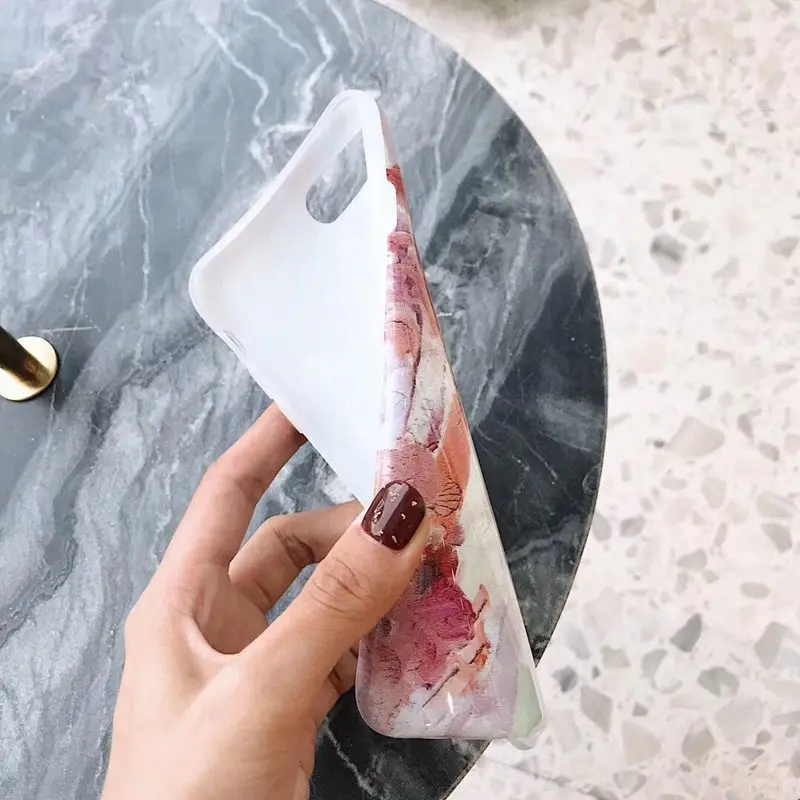 Чехол для iPhone 8 7 6s Plus XR X XS max глянцевый художественный узор мягкая задняя крышка |