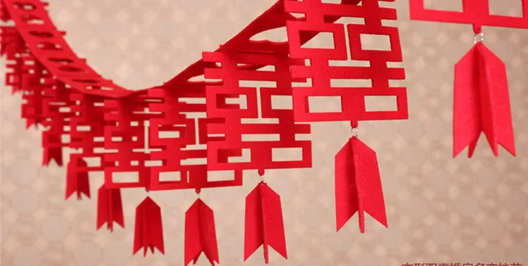 3 м длина гирлянды нетканые ткани благоприятный двойное счастье Свадебные