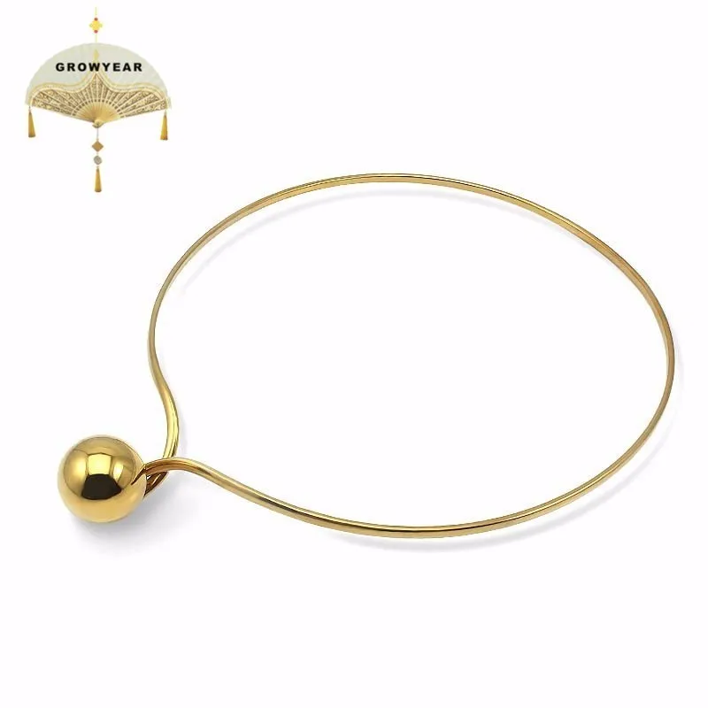 Металлические чокеры из нержавеющей стали ожерелье золотого и серебряного цвета