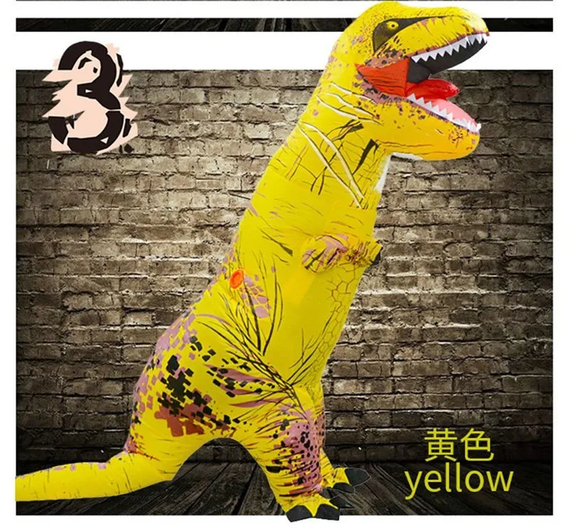 Детский водонепроницаемый надувной костюм динозавра тираннозавра для косплея