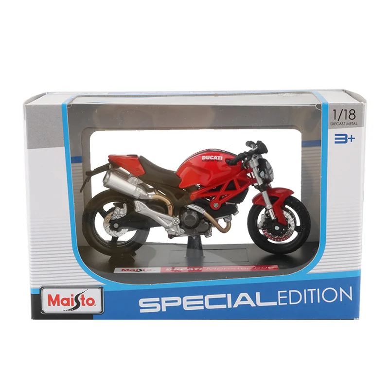 Maisto 1:18 масштаб сплава мотоцикл модели игрушки Моделирование монстр 696 гоночных
