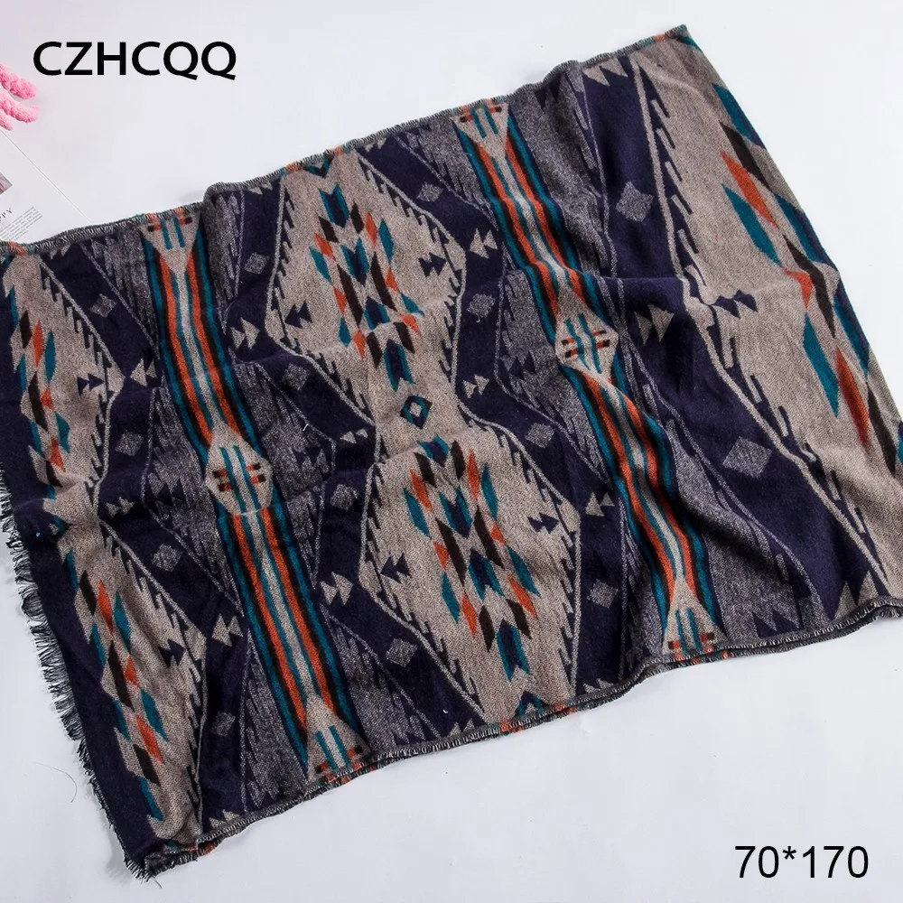 Длинный кашемировый шарф CZHCQQ зимний женский шерстяная бандана палантины для