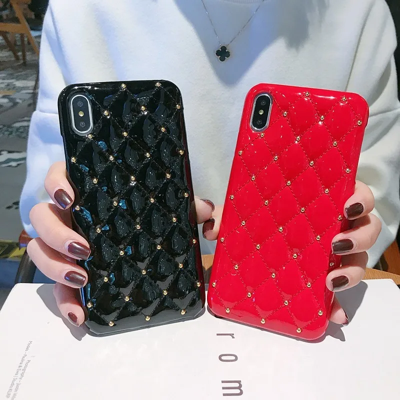 Шикарный кожаный чехол с кристаллами для iPhone X Xr Xs Max 8 7 6 6s Plus мягкая Роскошная