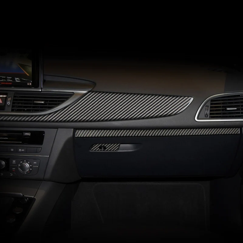 Для Audi A6 C7Accessories центральной консоли углеродного волокна интерьер украшения для