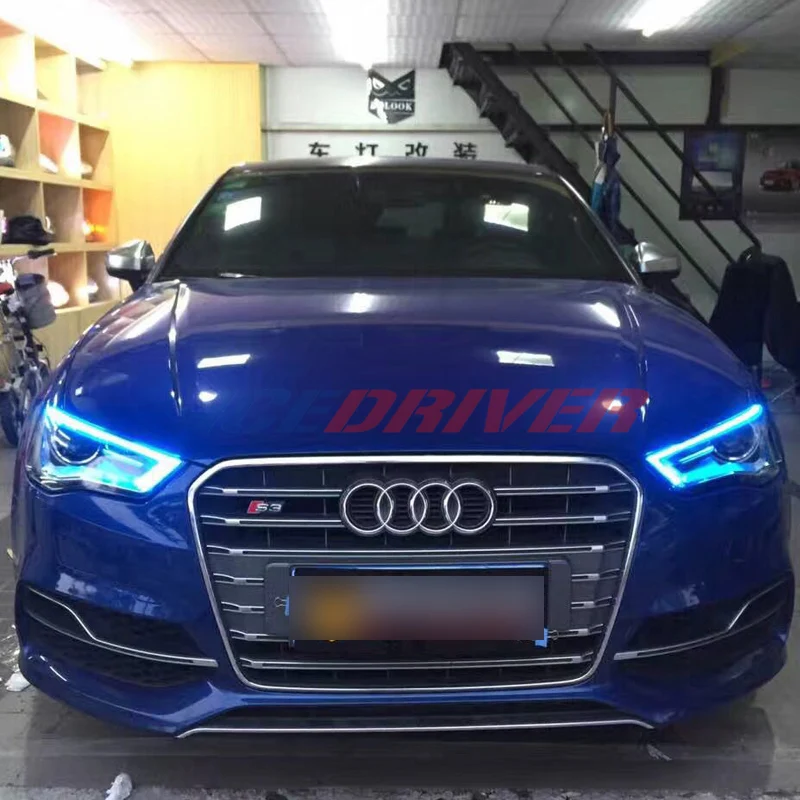 Icedriver для AUDI A3 S3 DRL RGB разноцветные СВЕТОДИОДНЫЕ панели 2013-2015 дневные ходовые огни