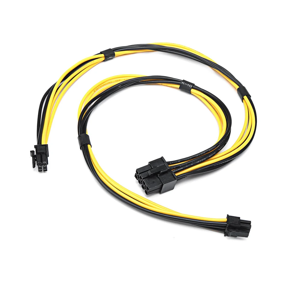 Высокое качество 18AWG двойной мини 8 Pin до 6 Мужской PCI E кабель питания для