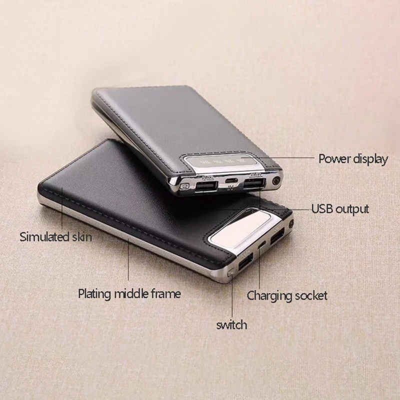 Запасные аккумуляторы для телефонов 20000 мАч dual USB ЖК дисплей внешний батарея