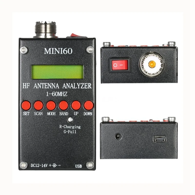 Mini60 1 60 МГц HF SWR антенна анализатор метр для Ham Радио хоббистов V0T5|Детали и