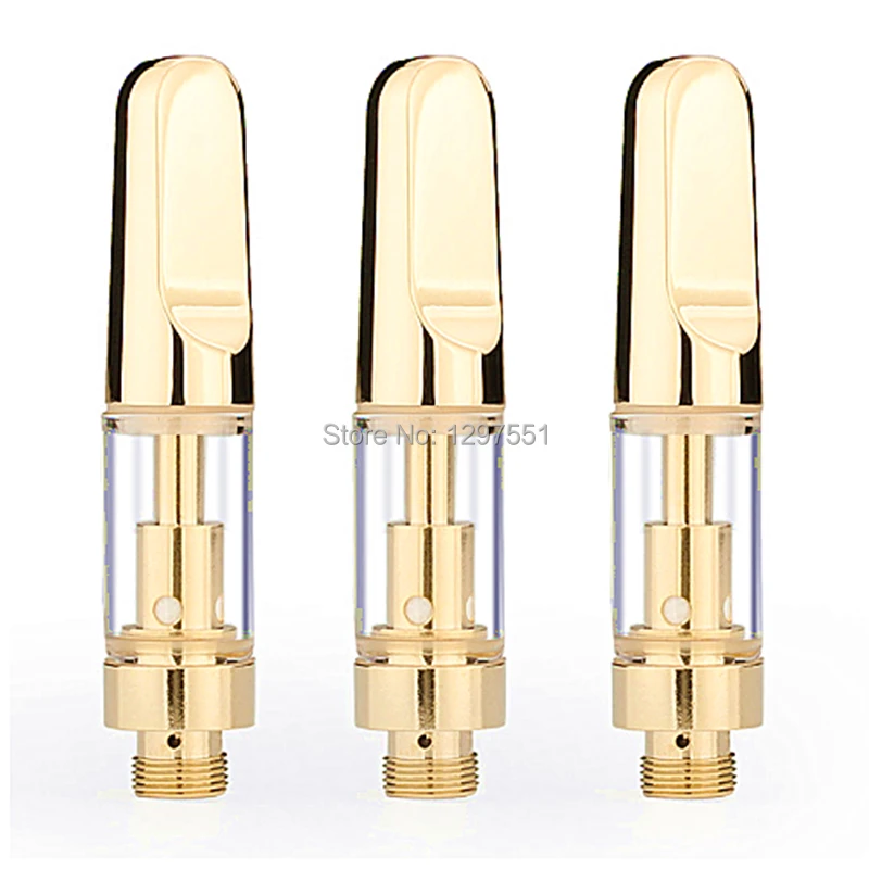 5pcs vape pen gold cartridges ceramic Coil oil cbd Atomizer 0.5ml 1.0ml capacity 510 Thread for e-cigarette Preheat battery | Электроника