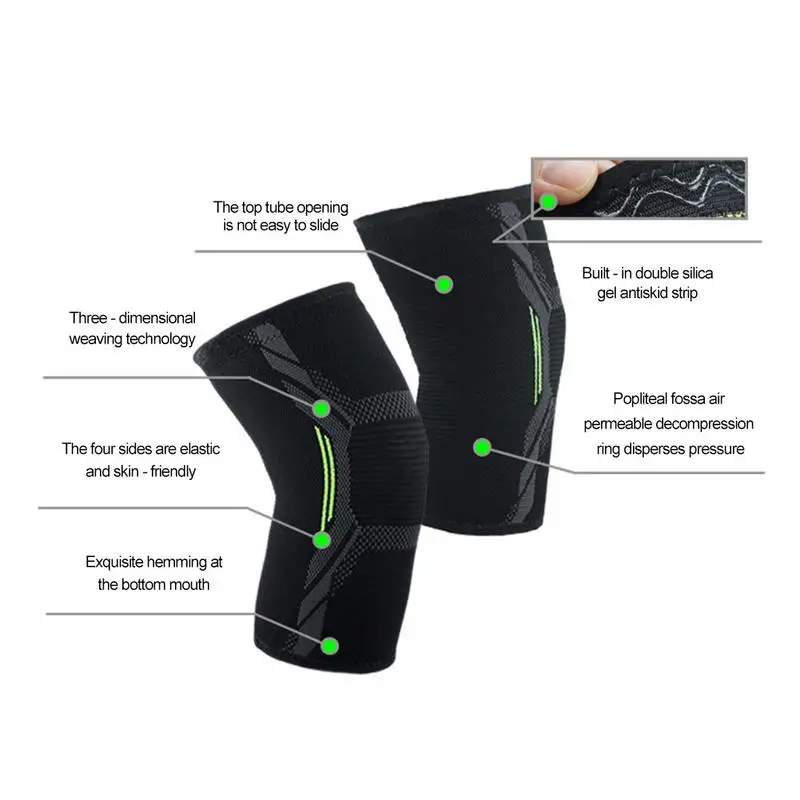 Riding Knee Pads Breathable Sweat-absorbent Silicone Anti-skid Sports Compression Basketball Fitness Running | Спорт и развлечения