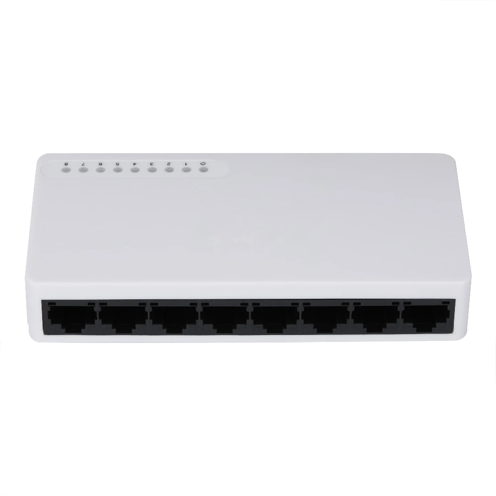 Высокое качество 8 портов умный Ethernet переключатель 10 100 Мбит/с штепсельная вилка