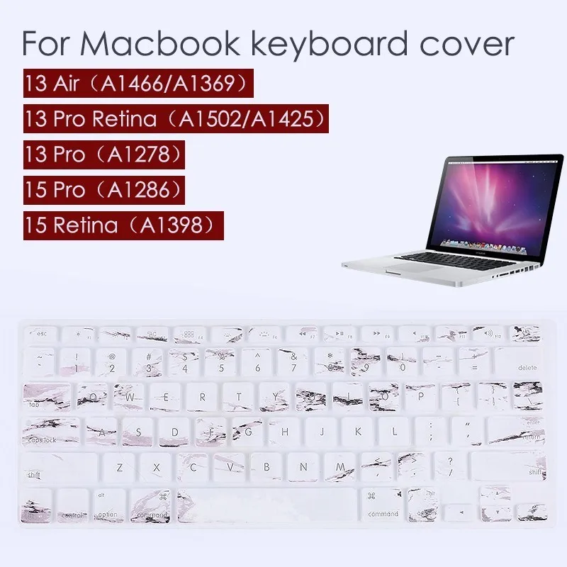 Чехол для клавиатуры ноутбука силиконовая пленка MacBook Air Pro 13 &quot15&quot Retina A1466