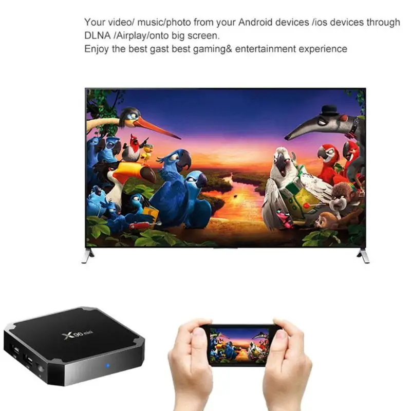 X96 Мини ТВ-бокс Android 7 1 OS Smart tv BOX S905W четырехъядерный WiFi телеприставка ГБ 8 X96mini