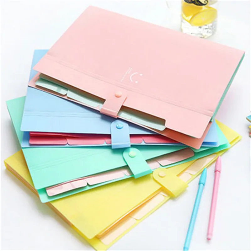 New A4-Paper Expanding File Folder Pockets Accordion Document Organizer Multi-layer folder office supplies | Дом и сад