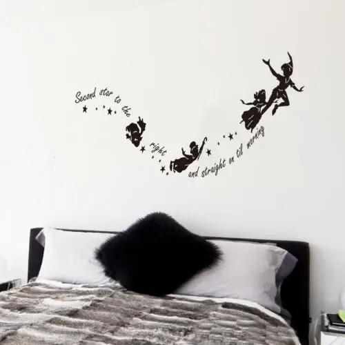 Tinkerbell second star to the right Peter pan Wall Stciker Mural Art Decal | Дом и сад