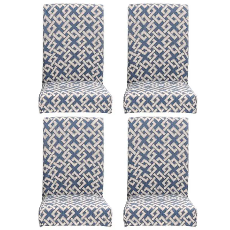 Geometry Print Chair Cover Elastic Thin Stretch Seat Case Slipcover Home Hotel Banquet Decoration Kitchen Suppliers Accessories | Дом и сад