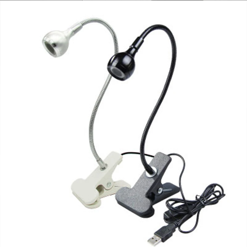 3W USB Flexible LED Stand Clip Reading Light Clip-on Beside Bed Table Desk Lamp Book Gift for Student | Освещение