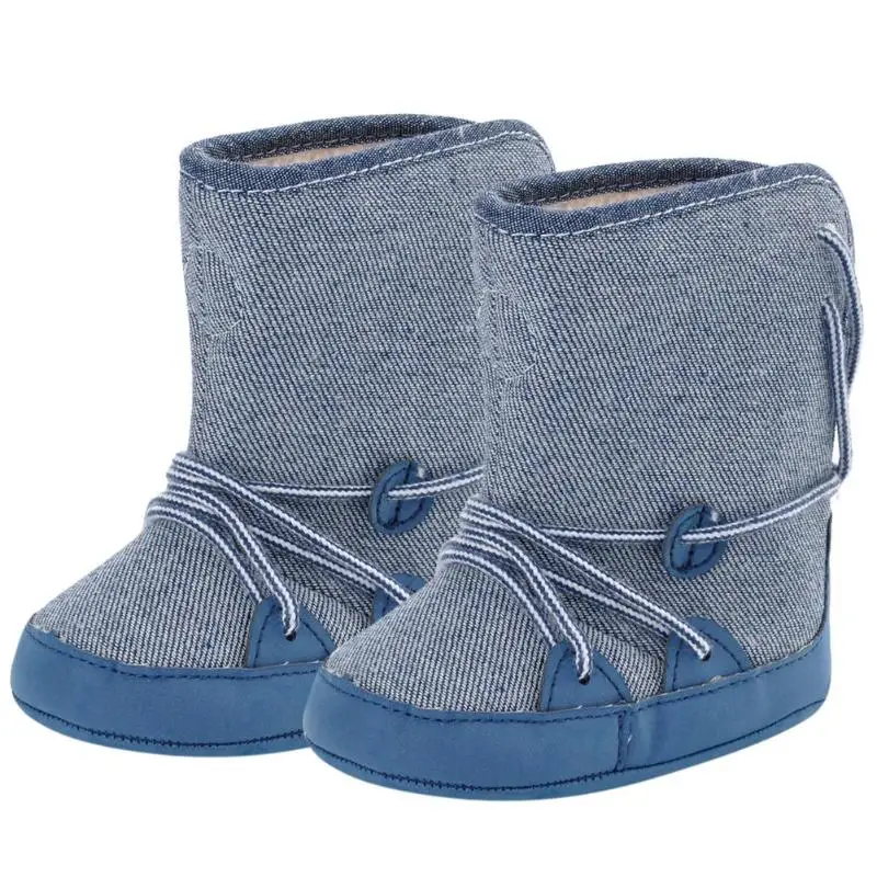 

Baby Boy Winter Shoes Warm Snow Boots Prewalker Lace Up Soft Sole Baby Shoes Children Toddler Kids Footwear