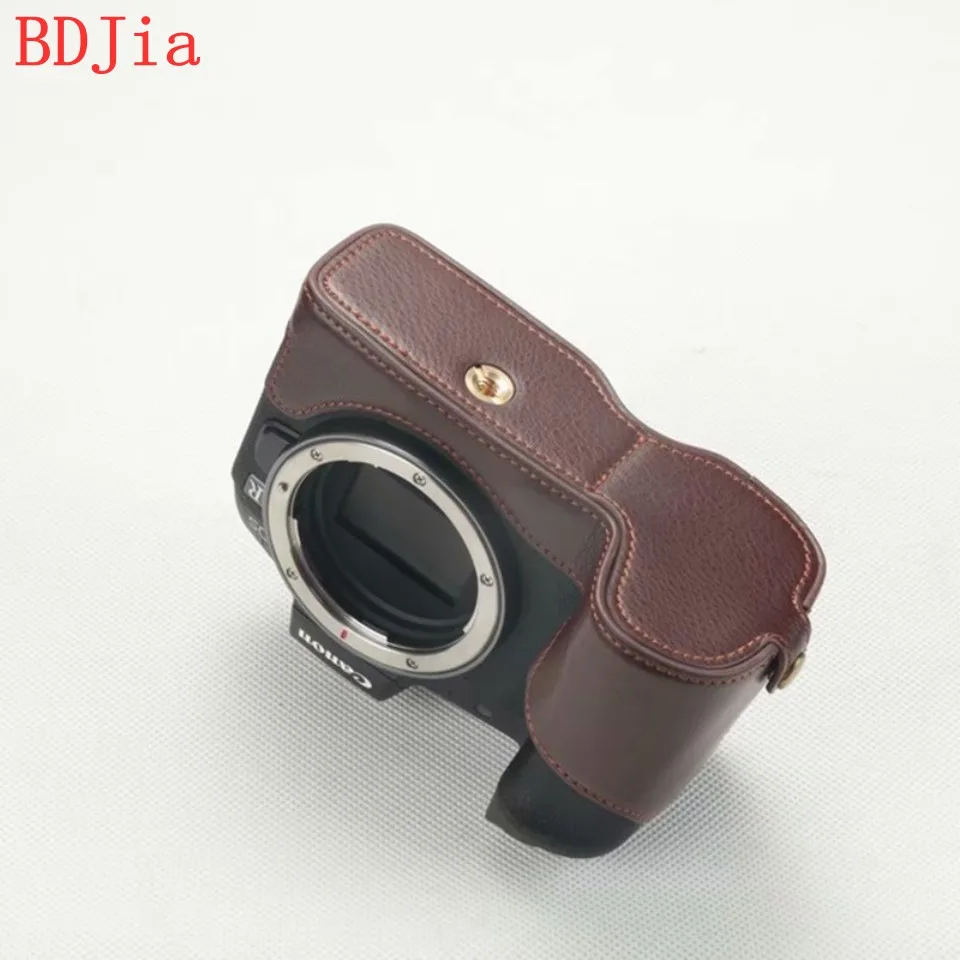 2019 Натуральная Воловья кожа корпуса для половины камеры база Canon EOS R с отверстием