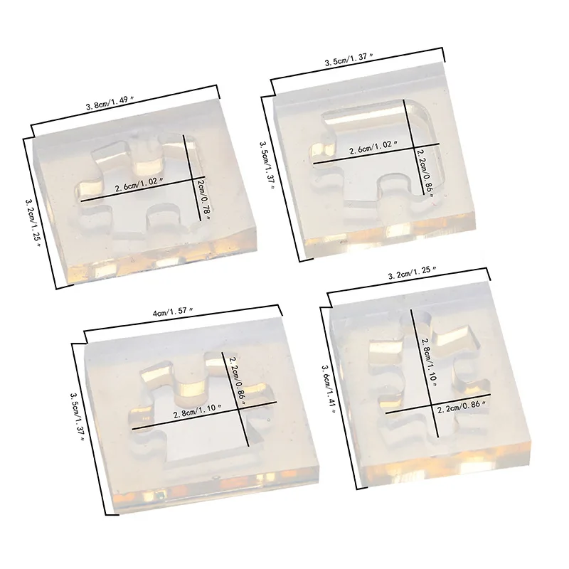 4 шт./компл. головоломка драгоценный камень хрустальная форма силиконовая сделай