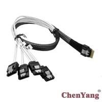 chenyang 4 sata target hard disk raid to slim line sas 4 0 sff 8654 4i 38pin host cable
