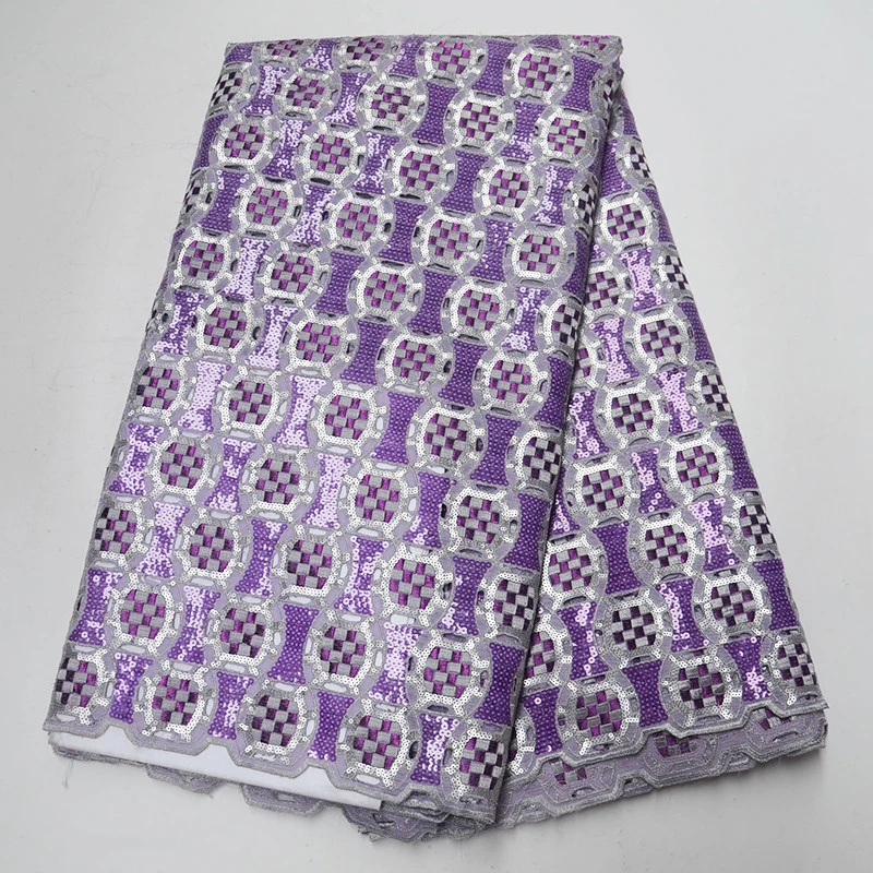 

African sequins organza lace fabric 2018 high quality swiss voile lace sequence tulle french guipure Nigeian double organza lace