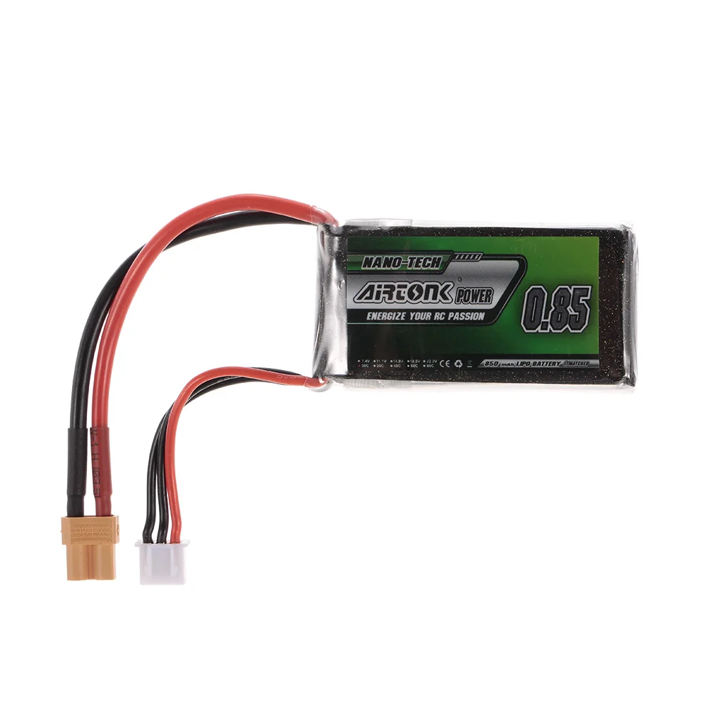 7 4 V 850mAh 30C 2S аккумуляторная батарея Li-Po с штепсельной вилкой XT30 для