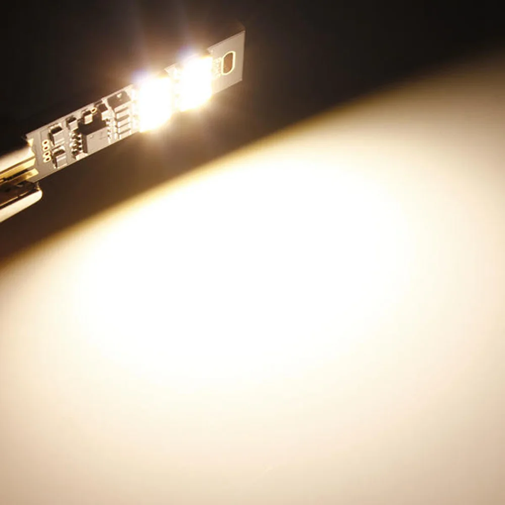 5 шт. теплый белый 1 Вт 50LM мини T-ouch переключатель USB Mobile Power Camping LED жесткая полоса